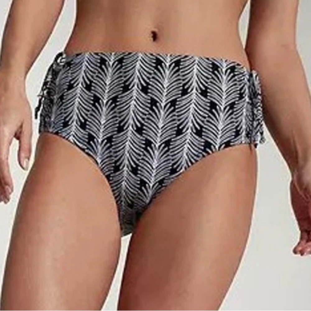 Calia Ruched Side Swim Bottom - Black Combo
